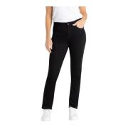 Klassieke zwarte denim jeans met reguliere pasvorm MAC , Black , Dames