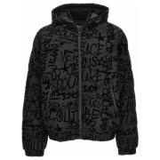 Graffiti Flock Donsjas voor Heren Versace Jeans Couture , Black , Here...