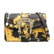 Zwarte Gouden Schoudertas Versace Jeans Couture , Multicolor , Dames