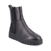 Zwarte Gesloten Booties Rieker , Black , Dames