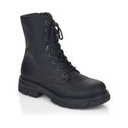 Zwarte Gesloten Booties Rieker , Black , Dames