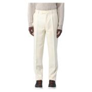 Pure Wol Broek Ermenegildo Zegna , Beige , Heren