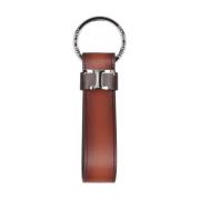 Leren sleutelhanger met vervaagd effect Tod's , Brown , Heren