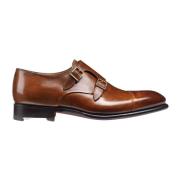 Klassieke leren monniksriemschoenen Santoni , Brown , Heren