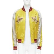 Pre-owned Satin outerwear Saint Laurent Vintage , Yellow , Dames