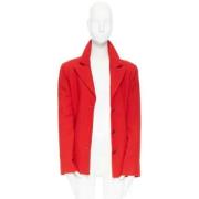 Pre-owned Wool outerwear Chanel Vintage , Red , Unisex