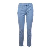 Stijlvolle katoenen Chinos voor vrouwen Dondup , Blue , Dames