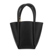 Zwarte leren Lotus 12 handtas Boyy , Black , Dames