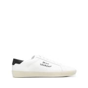 Witte Sneakers met Swen Inscriptie Saint Laurent , White , Heren