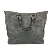 Pre-owned Leather prada-bags Prada Vintage , Gray , Dames