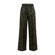 Militaire Stijl Broek Aspesi , Green , Dames