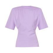 Paarse Jewel Split T-Shirt The Attico , Purple , Dames