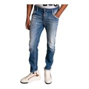 Trendy Slim-Fit Heren Jeans Dsquared2 , Blue , Heren