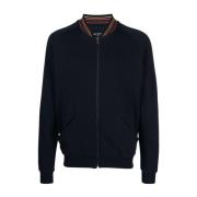 Blauwe Katoenen Jas met Streepdetail Paul Smith , Blue , Heren