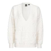 V-neck Knitwear Pinko , White , Dames