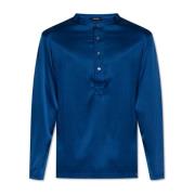 Zijden pyjamabovenstuk Tom Ford , Blue , Heren