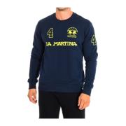 Groene Sweatshirt met Ronde Hals en Geborduurd Logo La Martina , Blue ...