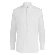 Regular Fit Katoenen Piqué Polo Shirt Boggi Milano , White , Heren