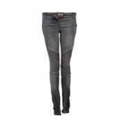 biker jeans Balmain Pre-owned , Blue , Dames