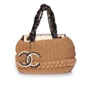 Pre-owned Leather handbags Chanel Vintage , Beige , Dames