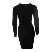 Preated Viscose-jurken Michael Kors Pre-owned , Black , Dames