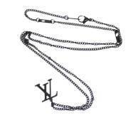 Pre-owned Metal necklaces Louis Vuitton Vintage , Black , Unisex