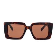 Oversized Vierkante Zonnebril Prada , Brown , Unisex