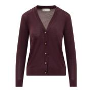 Simone Cardigan - Stijlvolle Gebreide Cardigan Tory Burch , Purple , D...