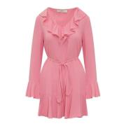 Korte Ruches Jurk Jucca , Pink , Dames