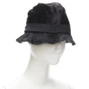 Pre-owned Leather hats Gucci Vintage , Black , Dames
