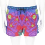 Pre-owned Polyester bottoms Versace Pre-owned , Blue , Dames