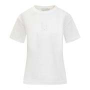 Witte T-shirt met Strass Monogram Ludovic de Saint Sernin , White , Da...