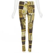 Pre-owned Fabric bottoms Versace Pre-owned , Yellow , Dames