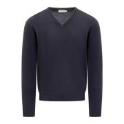 Royal V-Hals Trui Filippo De Laurentiis , Blue , Heren