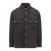 Fleece Overshirt Alanui , Black , Heren