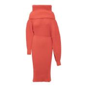 Gebreide Midi Jurk A.w.a.k.e. Mode , Red , Dames