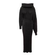 Gebreide Maxi Jurk A.w.a.k.e. Mode , Black , Dames