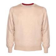 Beige Cashmere Silk Sweater Brunello Cucinelli , Beige , Heren