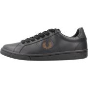 Leren Casual Sneakers voor Mannen Fred Perry , Black , Heren