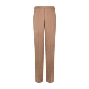 Stijlvolle Chinos Broek van Virgin Wol Boglioli , Beige , Heren