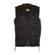 Zwarte Militaire V-hals Rits Vest Taion , Black , Heren