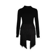 Pre-owned Wool dresses Mugler Pre-owned , Black , Dames