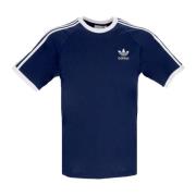 Nacht Indigo 3-Stripes Tee Adidas , Blue , Heren