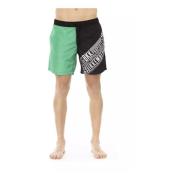 Groene Zwembroek met Zijprint Bikkembergs , Green , Dames