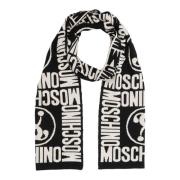 Zwarte Wollen Sjaal Moschino , Black , Dames