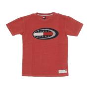 Oval Tee Cardinal T-Shirt Mannen Tommy Hilfiger , Red , Heren