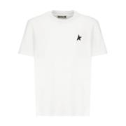 Witte T-shirt met sterrenprint voor heren Golden Goose , White , Heren