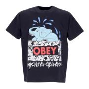 T-Shirts Obey , Black , Heren