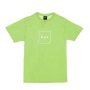 Essentials Box Logo T-Shirt HUF , Green , Heren