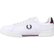 Leren Sneakers voor Moderne Man Fred Perry , White , Heren